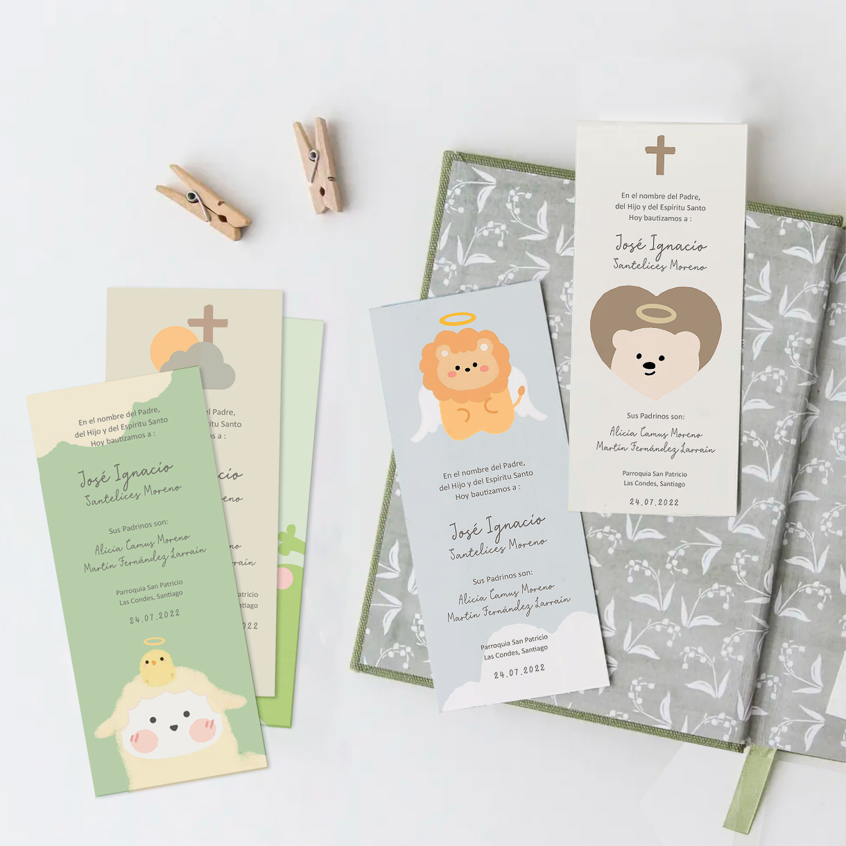 Santitos Bautizo Kawaii (niño) 2