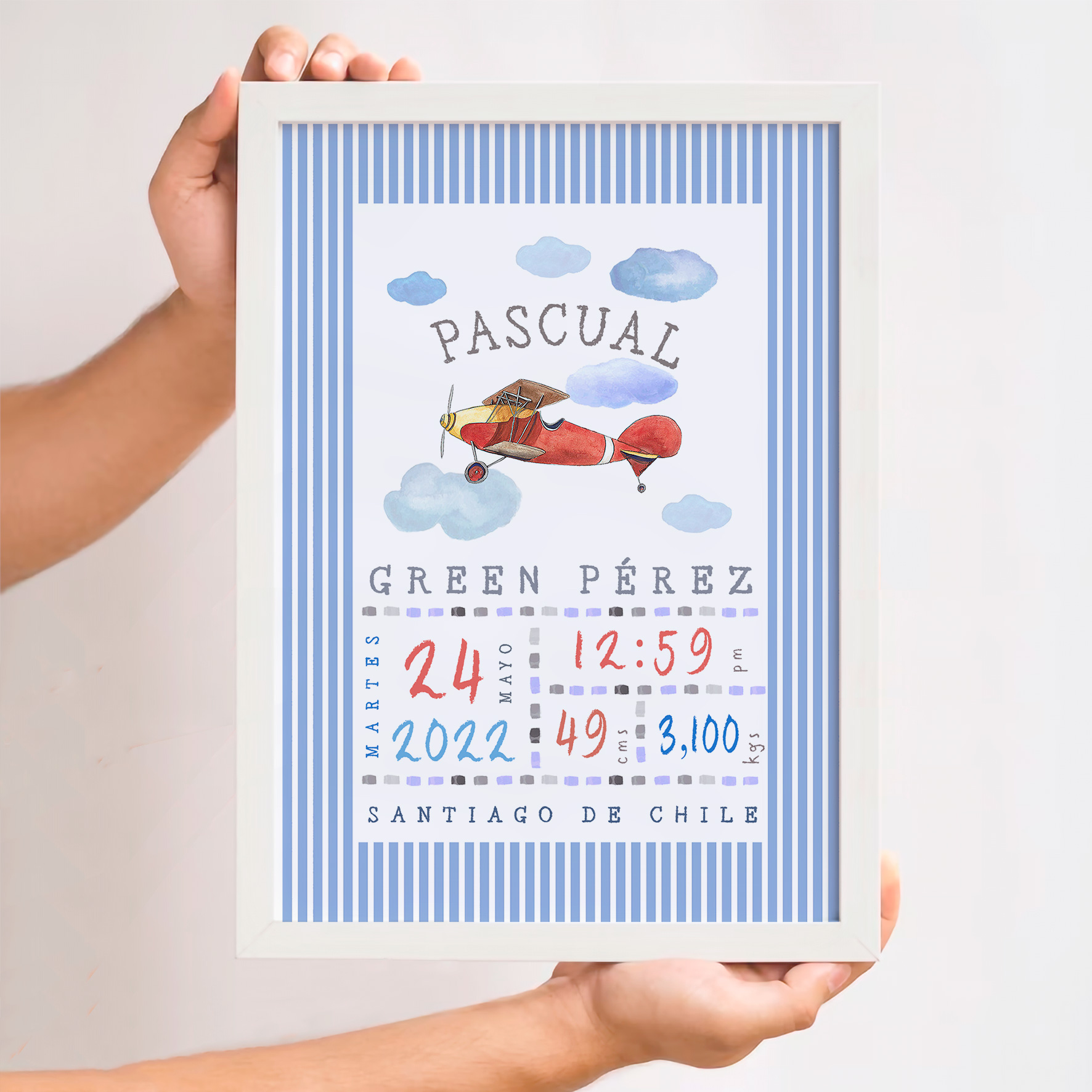 Cuadro Nacimiento avión 2