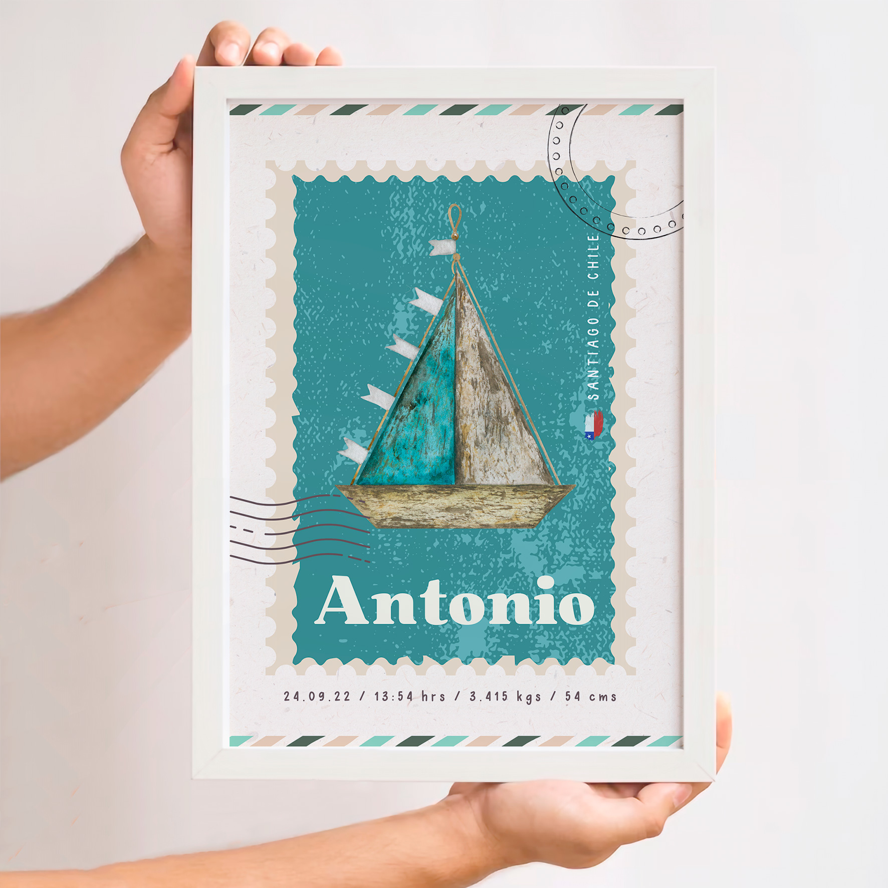 Cuadro Nacimiento Vintage Barco 3