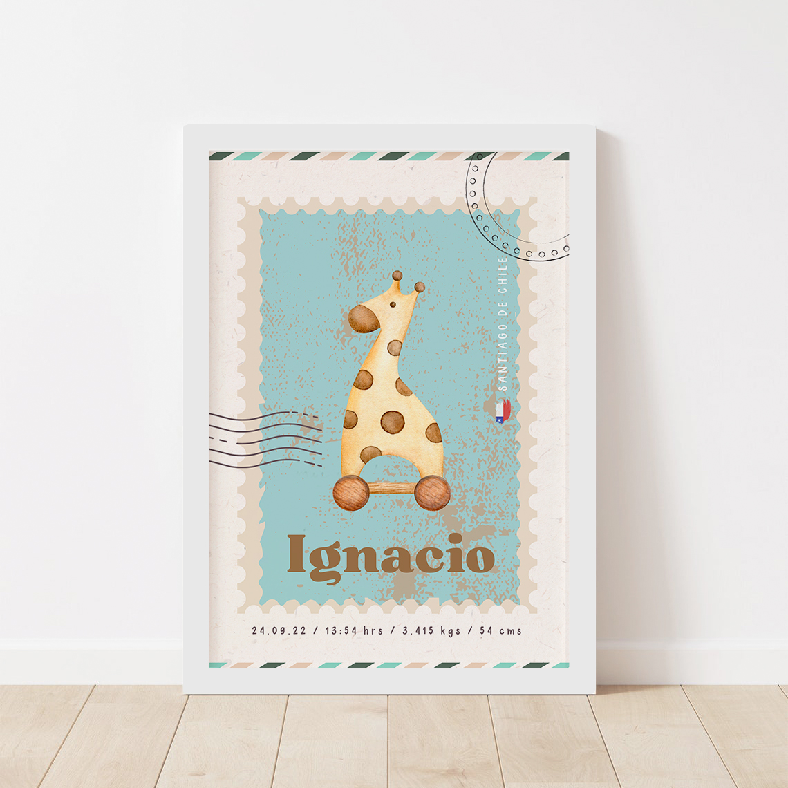 Cuadro Nacimiento Jirafa Vintage 1