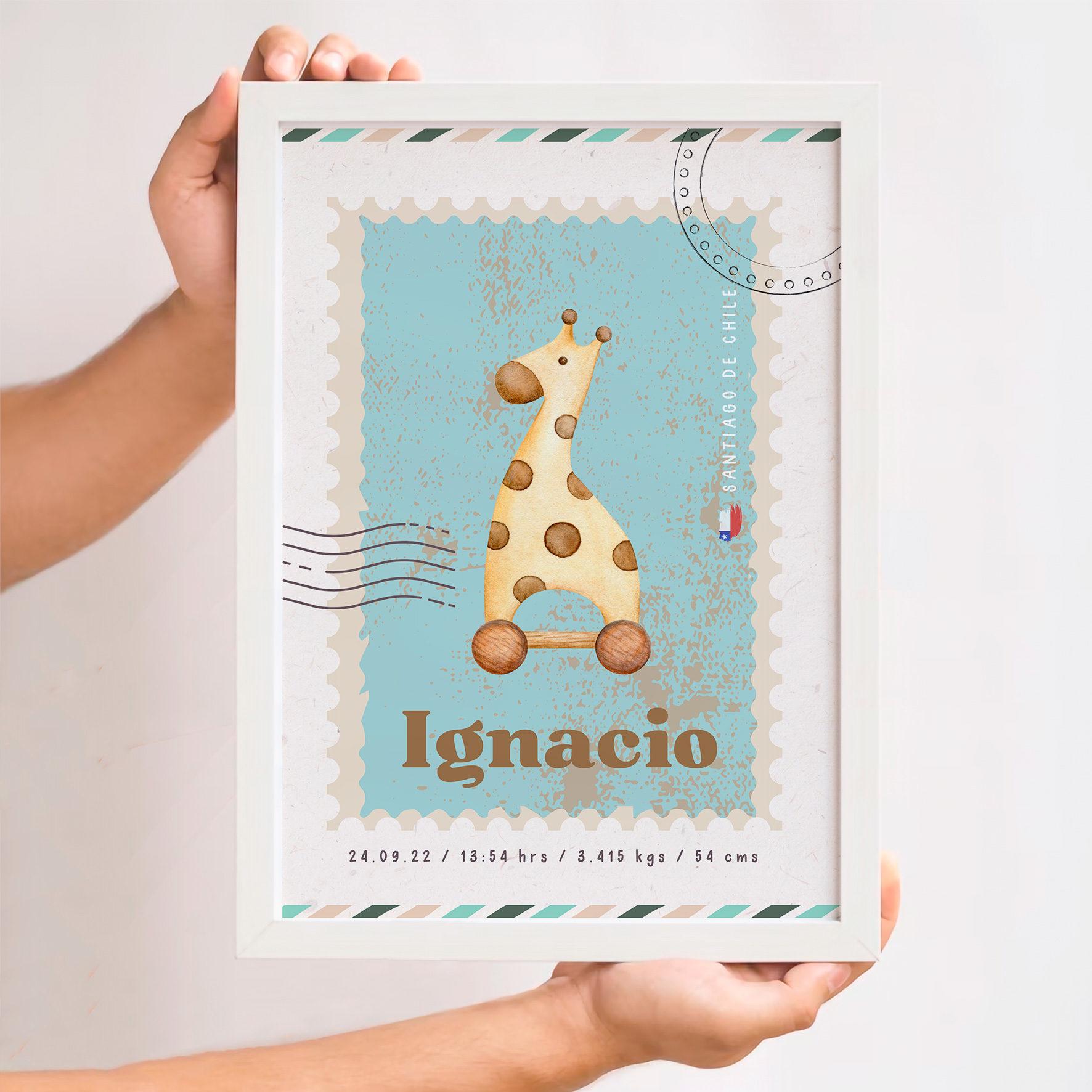 Cuadro Nacimiento Jirafa Vintage 3