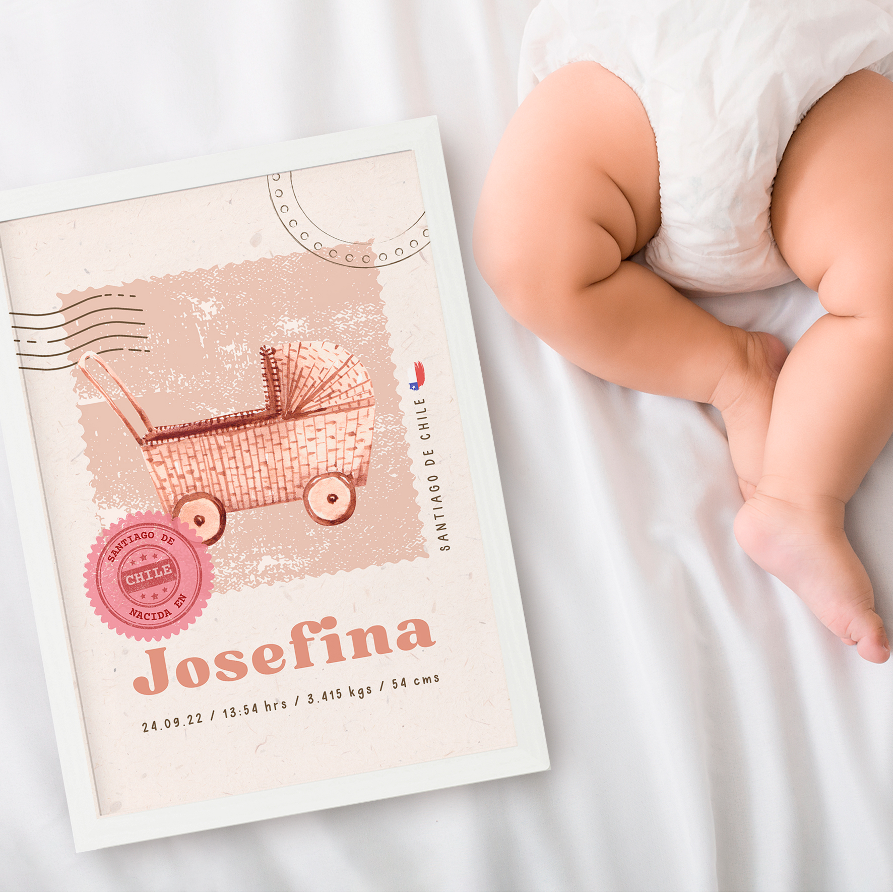 Cuadro Nacimiento cochecito Vintage 2