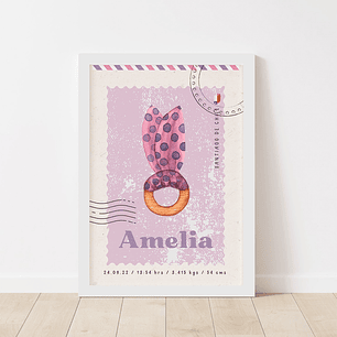 Cuadro Nacimiento cascabel Vintage