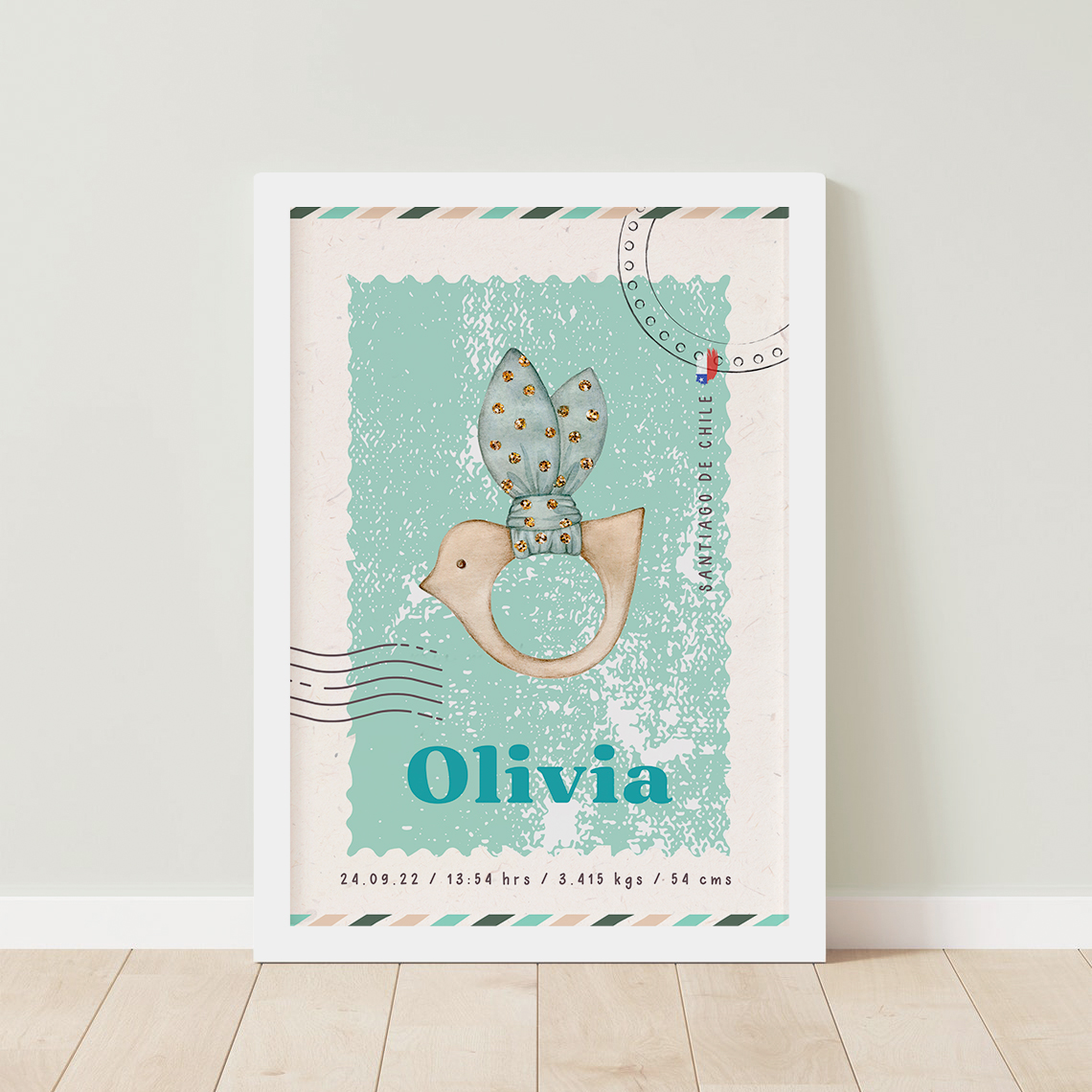 Cuadro Nacimiento Pajarito Vintage 1