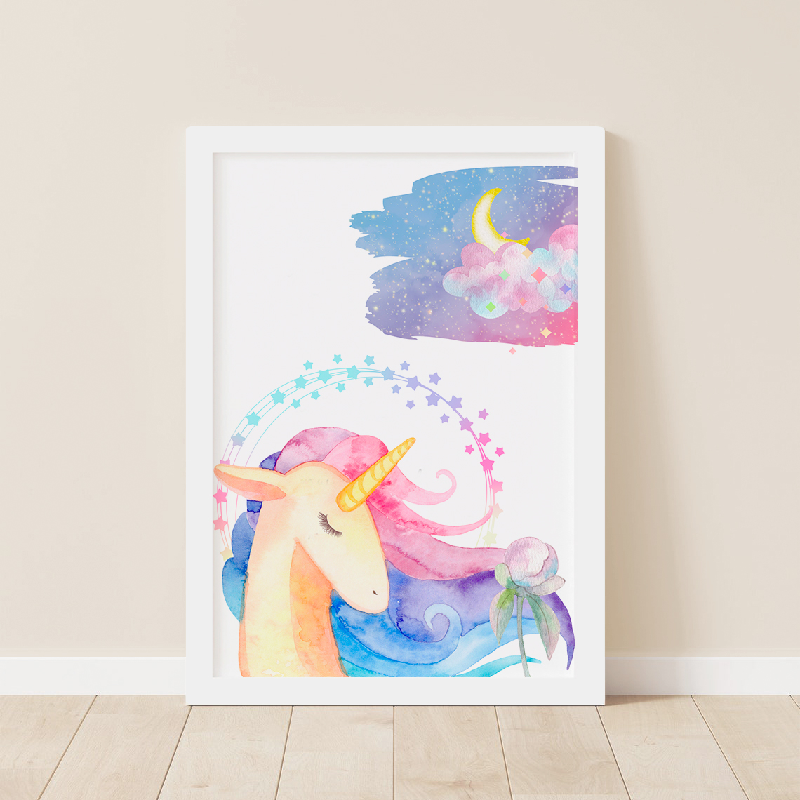 Dúo de cuadros infantiles Universo Unicornio 2