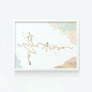 Cuadro personalizable Bailarina ballet 2