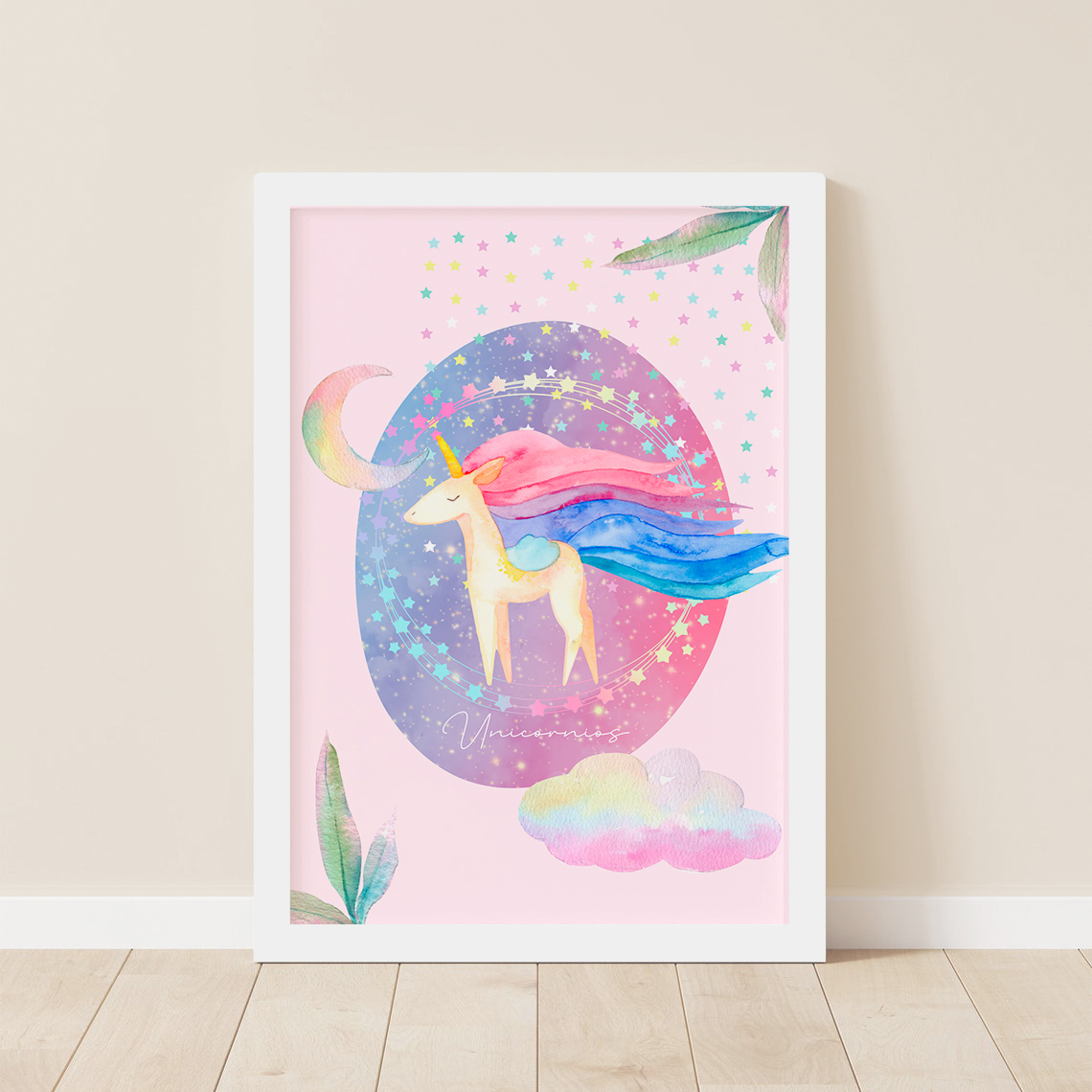 Dúo de cuadros infantiles Universo Unicornio 3