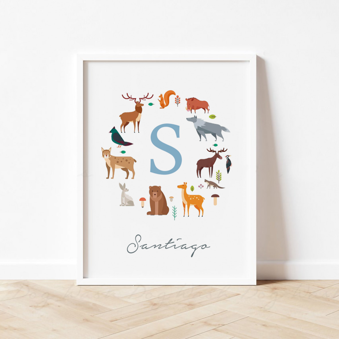 Cuadro personalizable Corona de animales 1