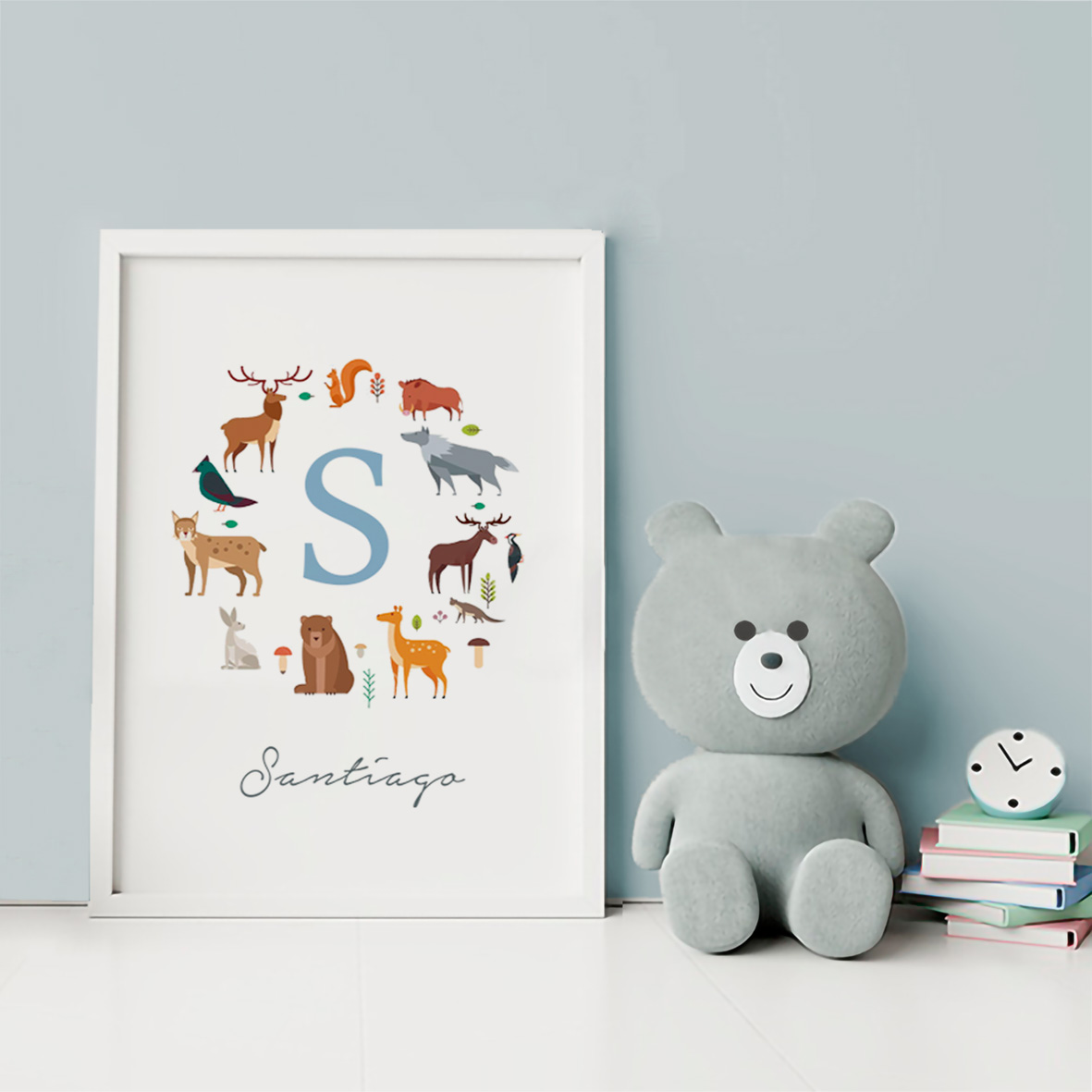 Cuadro personalizable Corona de animales 3