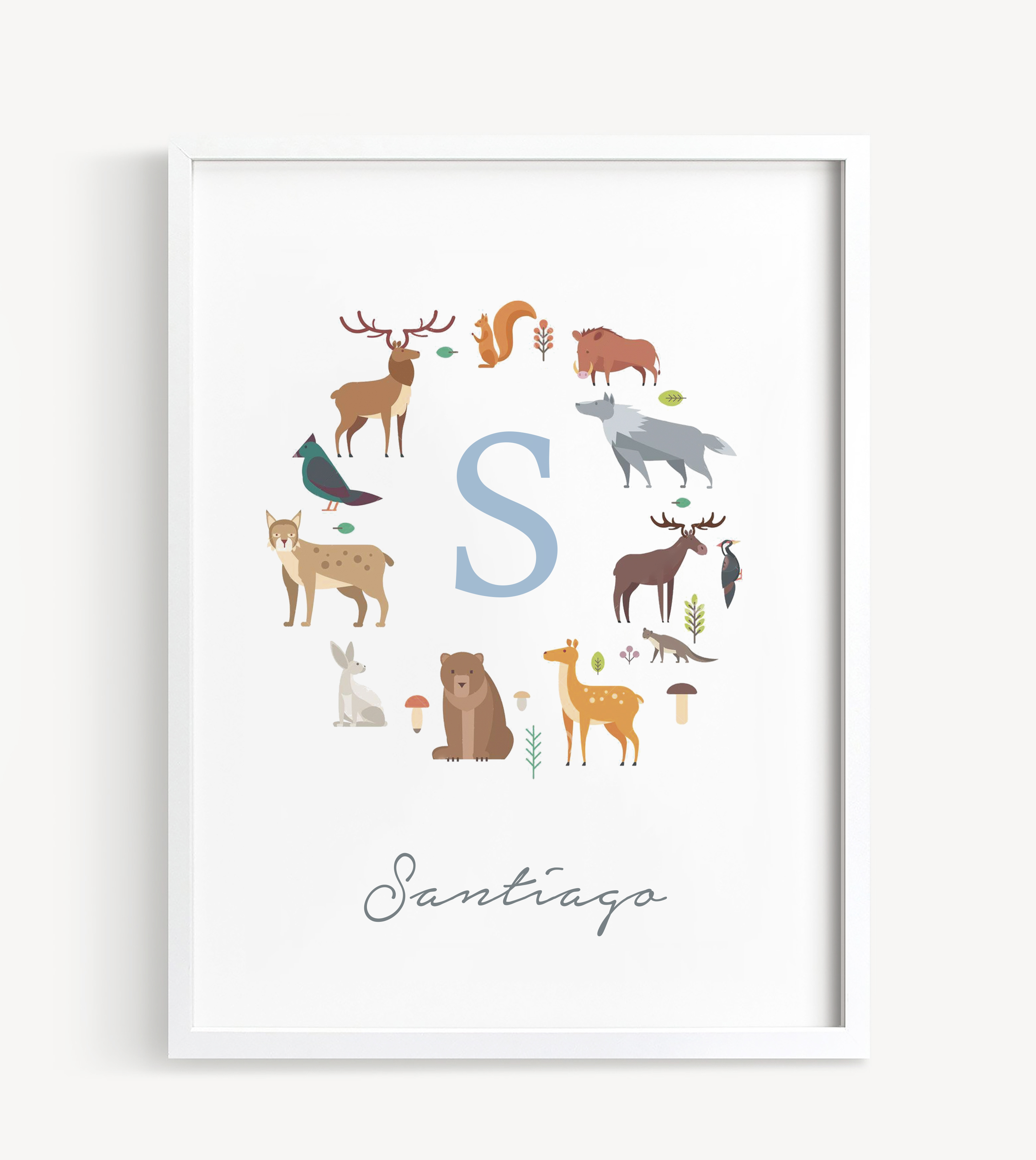 Cuadro personalizable Corona de animales 2