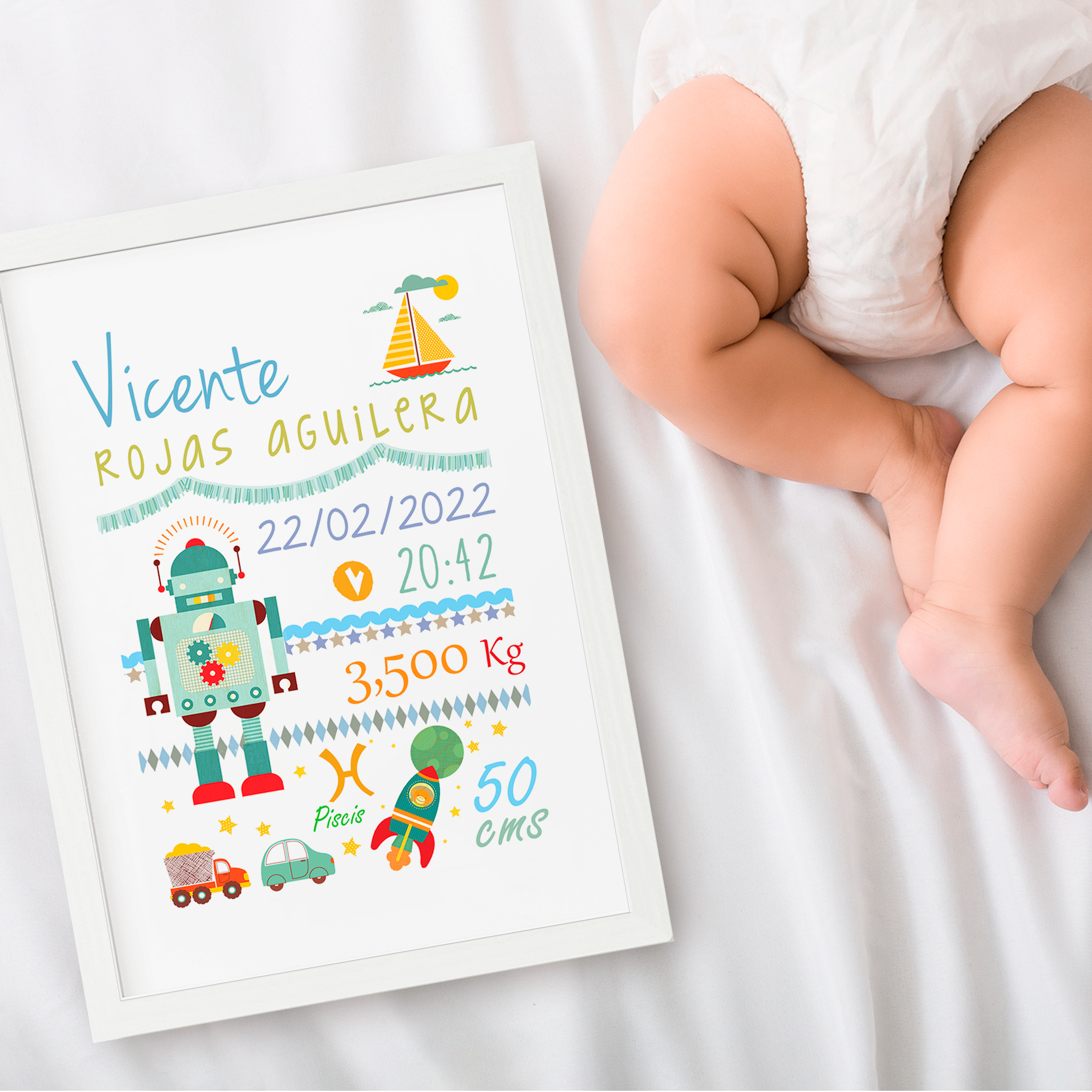 Cuadro Nacimiento Robot 2