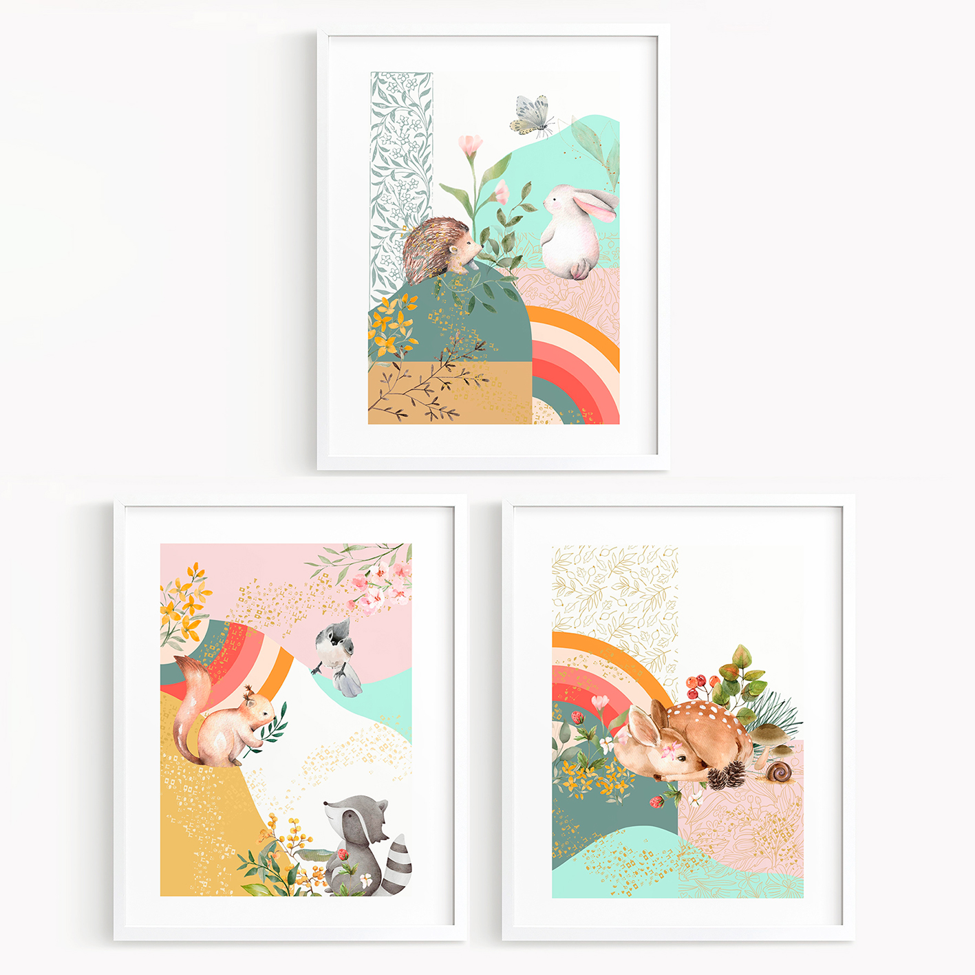 Trío de cuadros Deep Silvestre 1