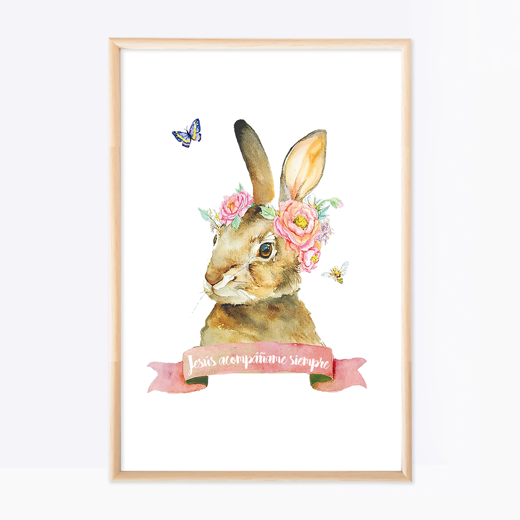 Cuadro conejo frase Bautizo 2