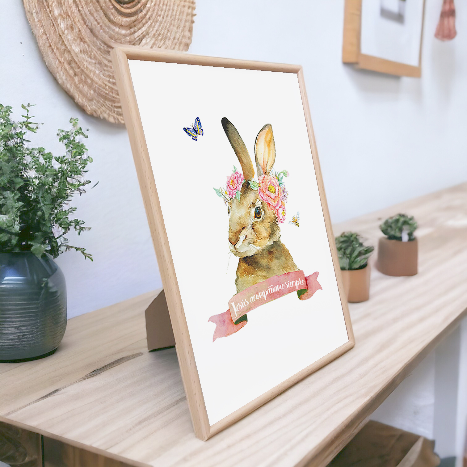 Cuadro conejo frase Bautizo 4