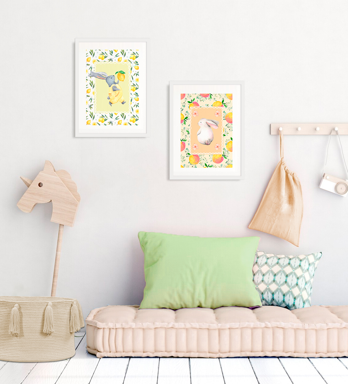 Cuadro decorativo Conejo y limones 4