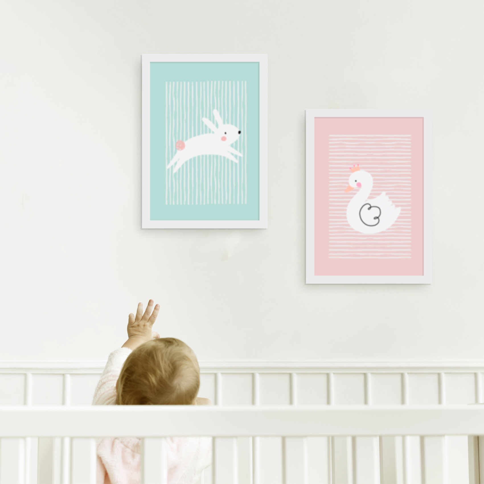 Set minimalista Cisne y Conejo 4