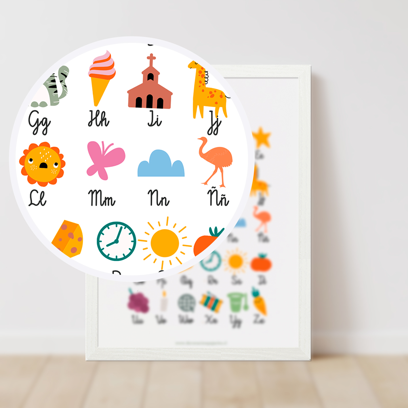 Cuadro Aprendizaje Abecedario Kids 2