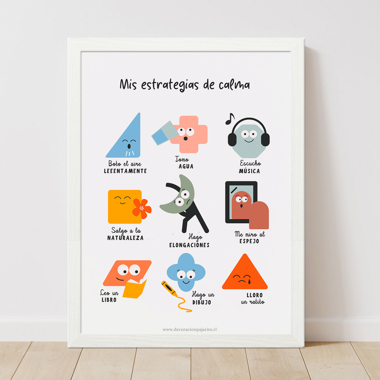 Cuadro Infantil emociones y estrategias de calma 1