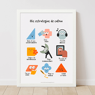 Cuadro Infantil emociones y estrategias de calma