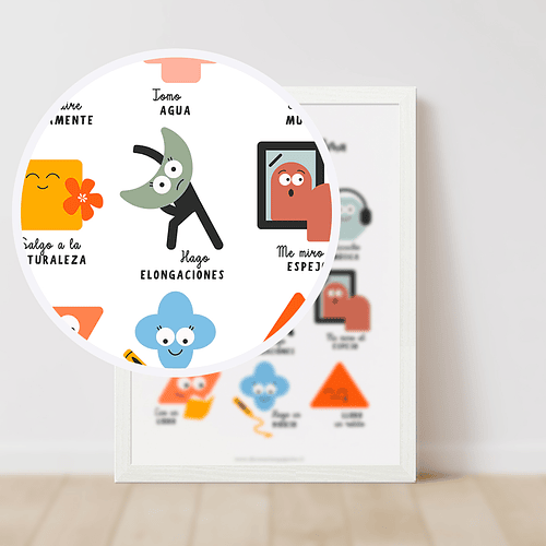 Cuadro Infantil emociones y estrategias de calma