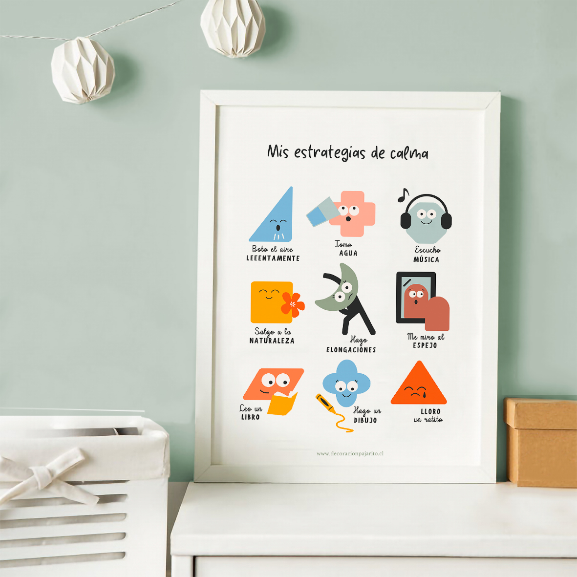 Cuadro Infantil emociones y estrategias de calma 3