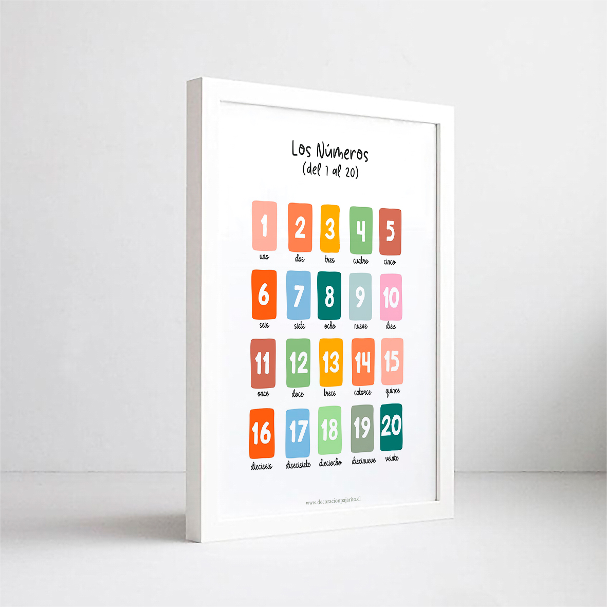 Cuadro aprendizaje Kids Números del 1 al 20 3