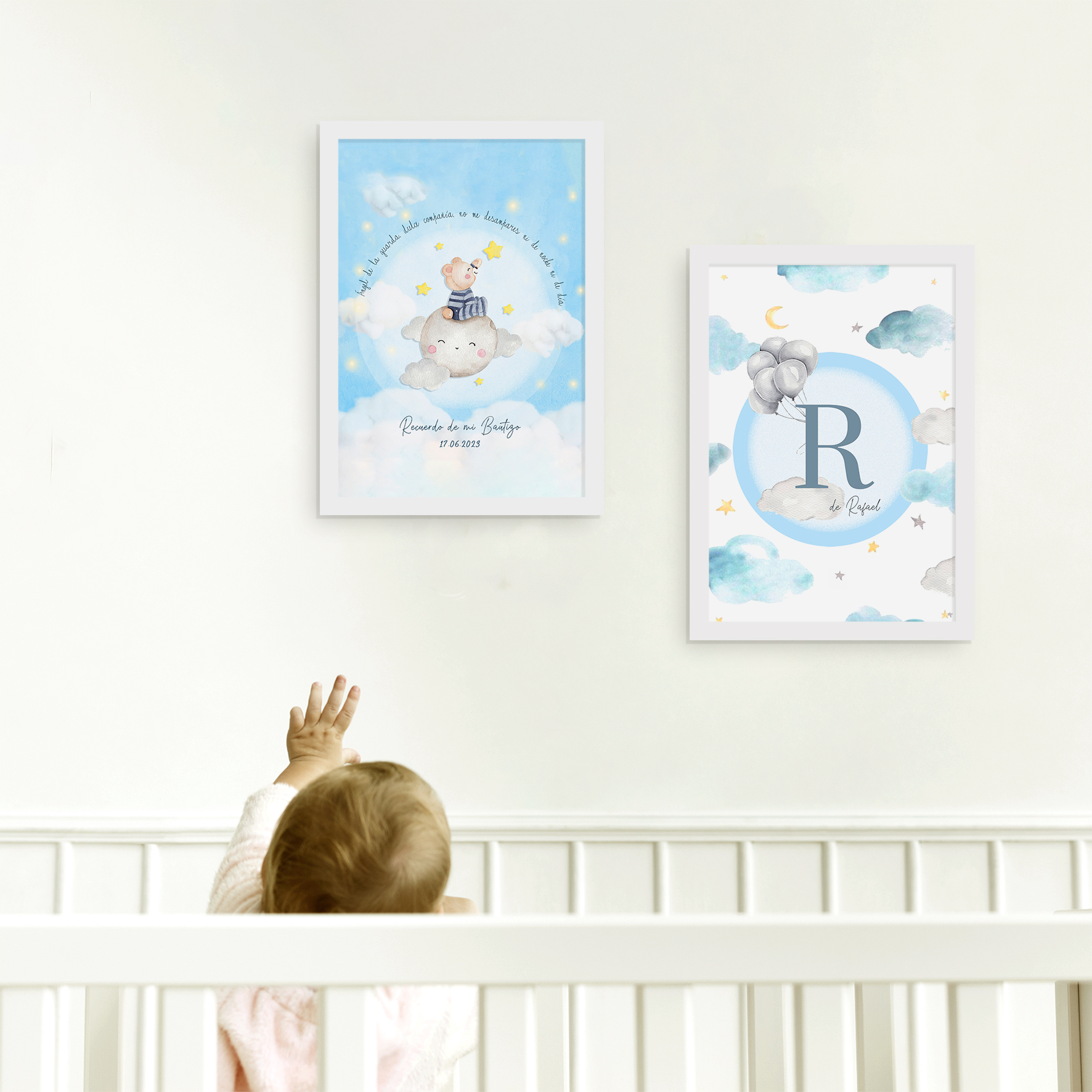 Osito ángel de la guarda e inicial 6