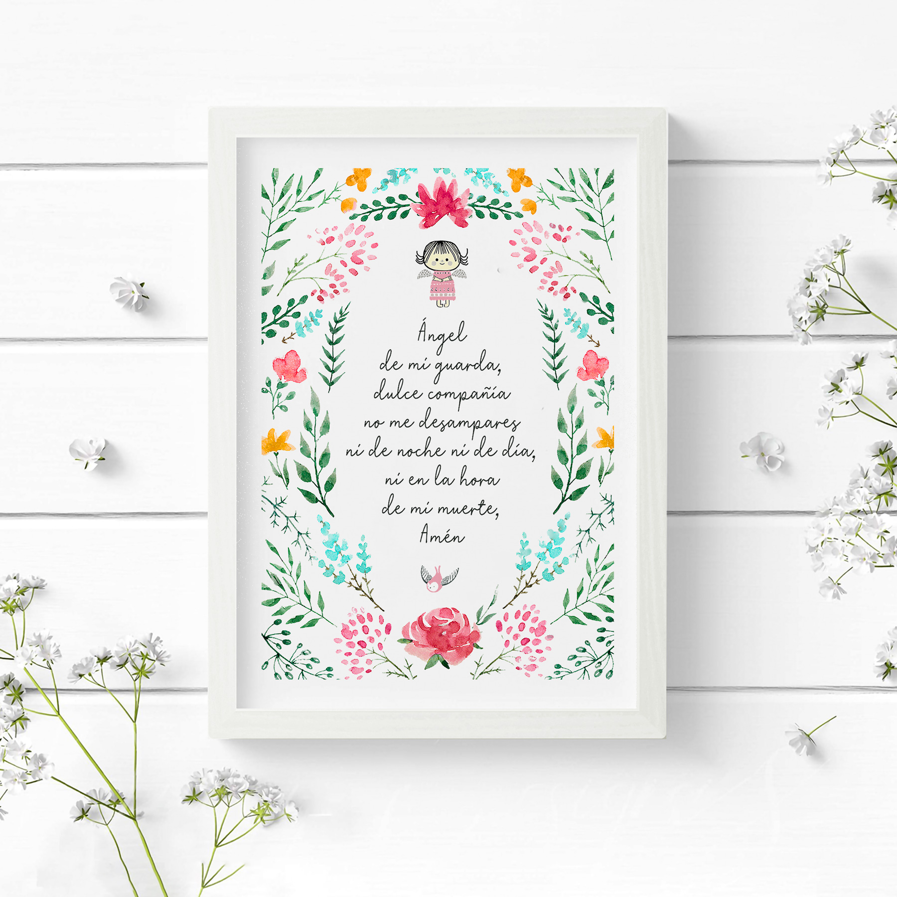 Cuadro religioso Floral regalo 2