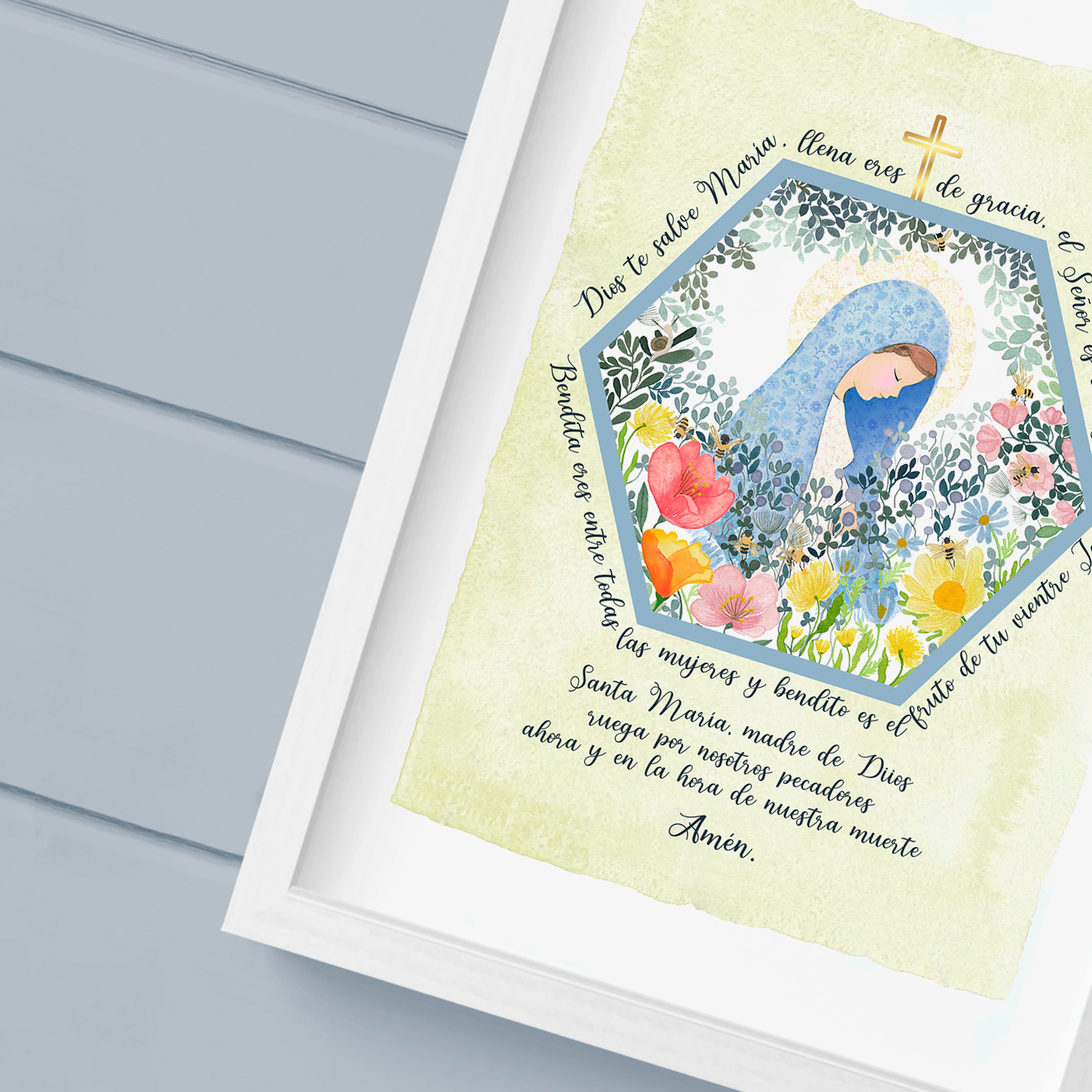 Cuadro Oración Virgen Ave María 2