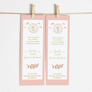 Santito Primera Comunión color rosa 