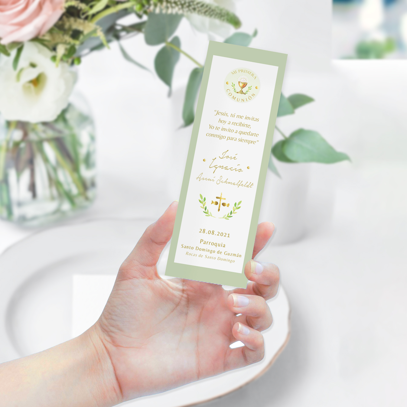 Santitos Primera Comunión Verde Olivo 2