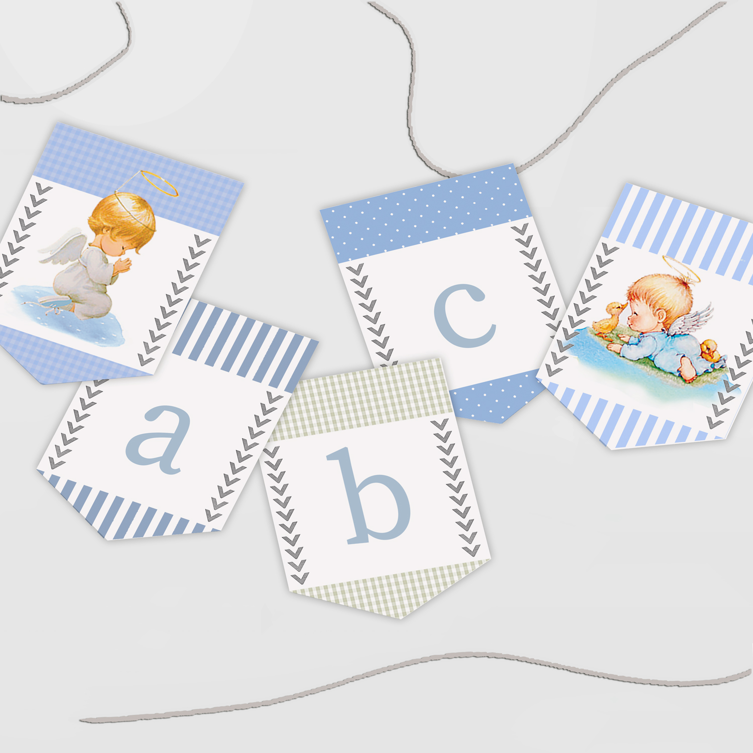 Banderín personalizable angelitos 1