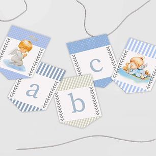 Banderín personalizable angelitos