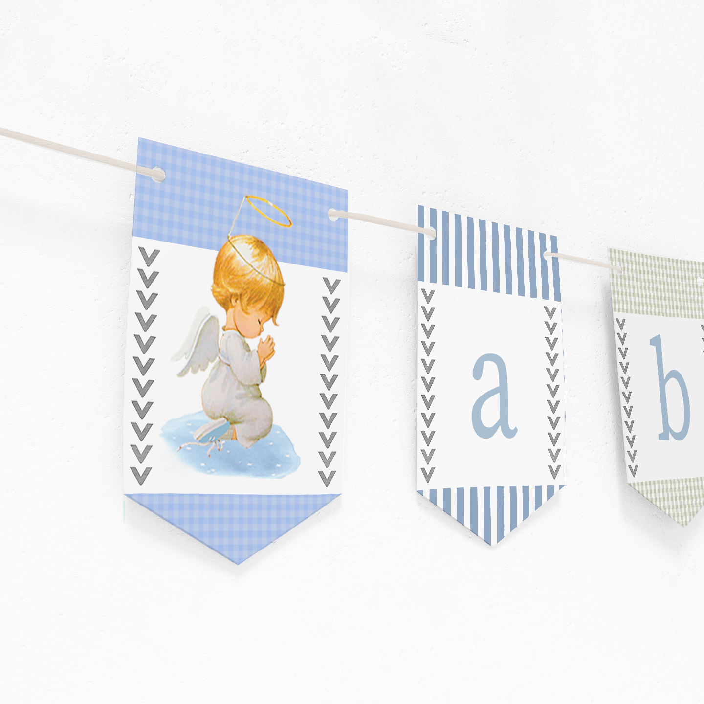 Banderín personalizable angelitos 4