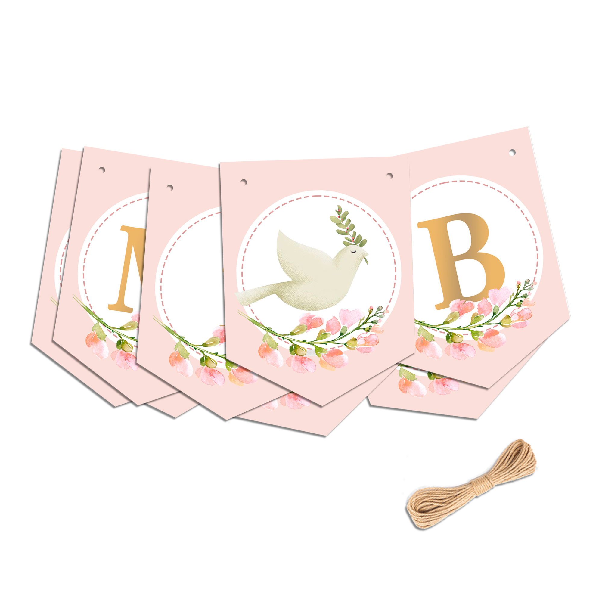 Banderín mi bautizo guirnalda niña 3