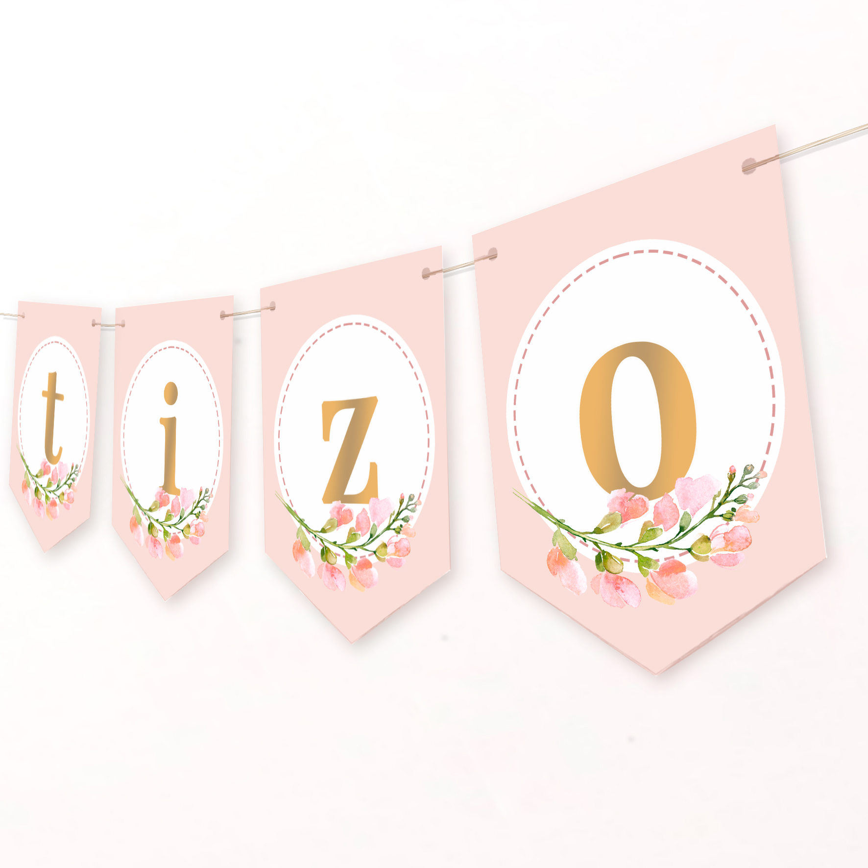 Banderín mi bautizo guirnalda niña 4