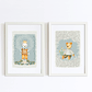 Cuadros botánicos infantiles celestes - Miniatura 1