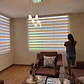 Cortinas roller duo zebra motorizadas color beige + control remoto marca rollux - Miniatura 1