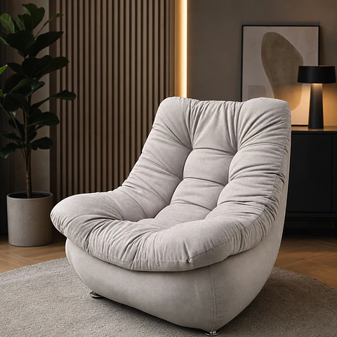 Sitial Curvo Acolchado sin Brazos