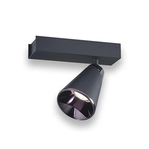 Lámpara Decorativa de Techo-Aplique Negra, 12W, Tres Tonos, Vulcano A-N-1, LUCERNA