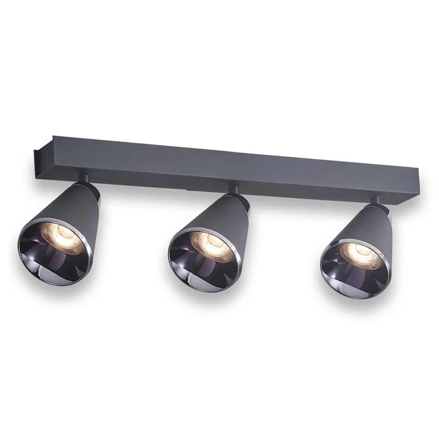 Lámpara Decorativa de Techo-Aplique Negra, 36W, Tres Tonos, Vulcano A-N-3, LUCERNA 1