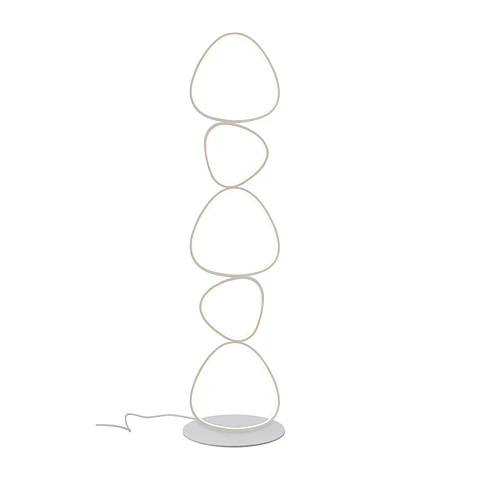 Lámpara Decorativa de Piso Blanca, 48W, 3 Tonos, Menhir, LUCERNA