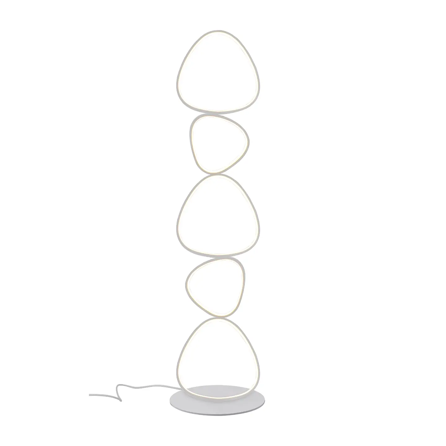 Lámpara Decorativa de Piso Blanca, 48W, 3 Tonos, Menhir, LUCERNA 1