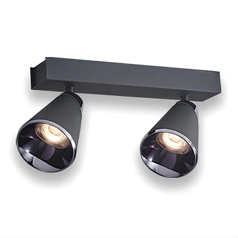 Lámpara Decorativa de Techo-Aplique Negra, 24W, Tres Tonos, Vulcano A-N-2, LUCERNA
