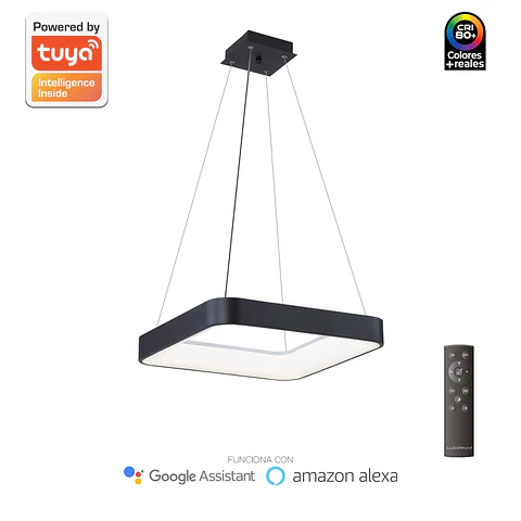 Lámpara Decorativa Colgante Negra, 58W, Tres Tonos, Área N, LUCERNA