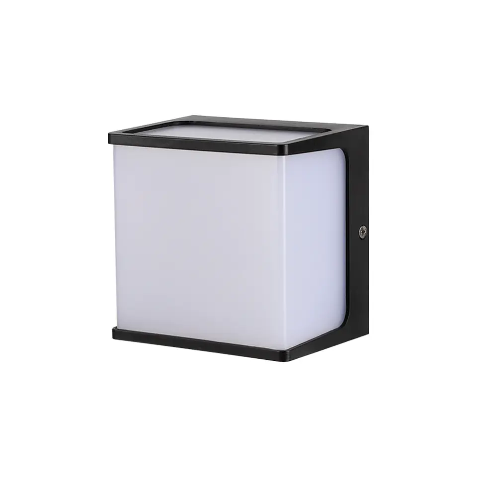 Lámpara Decorativa de Aplique Cúbica Negra y Blanca, 8W, 3000K, Stylish Design, LUCERNA 1