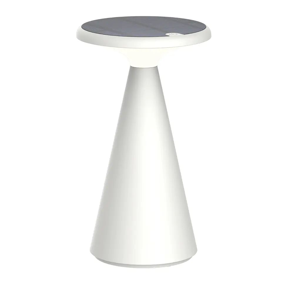 Lámpara Decorativa de Mesa Blanca, Recargable USB, 3 Tonos, Funghi, LUCERNA 1