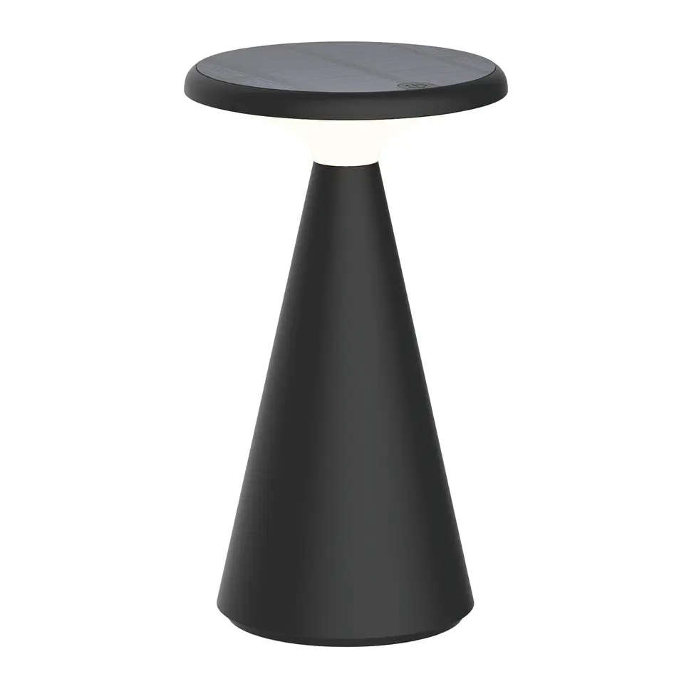 Lámpara Decorativa de Mesa Negra, Recargable USB, 3 Tonos, Funghi, LUCERNA 1