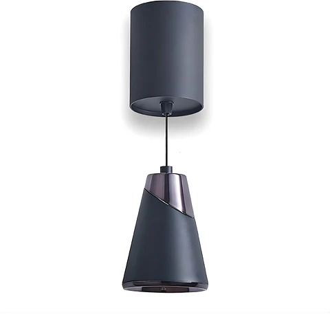 Lámpara Decorativa Colgante Negra, 12W, Tres Tonos, Vulcano C, LUCERNA