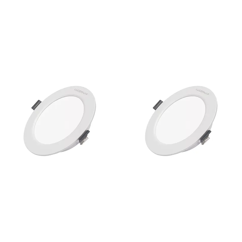 2 Pack Panel DOB Empotrable Redondo 6″, 15W, 6500K, Compact Lumen, LUCERNA 1